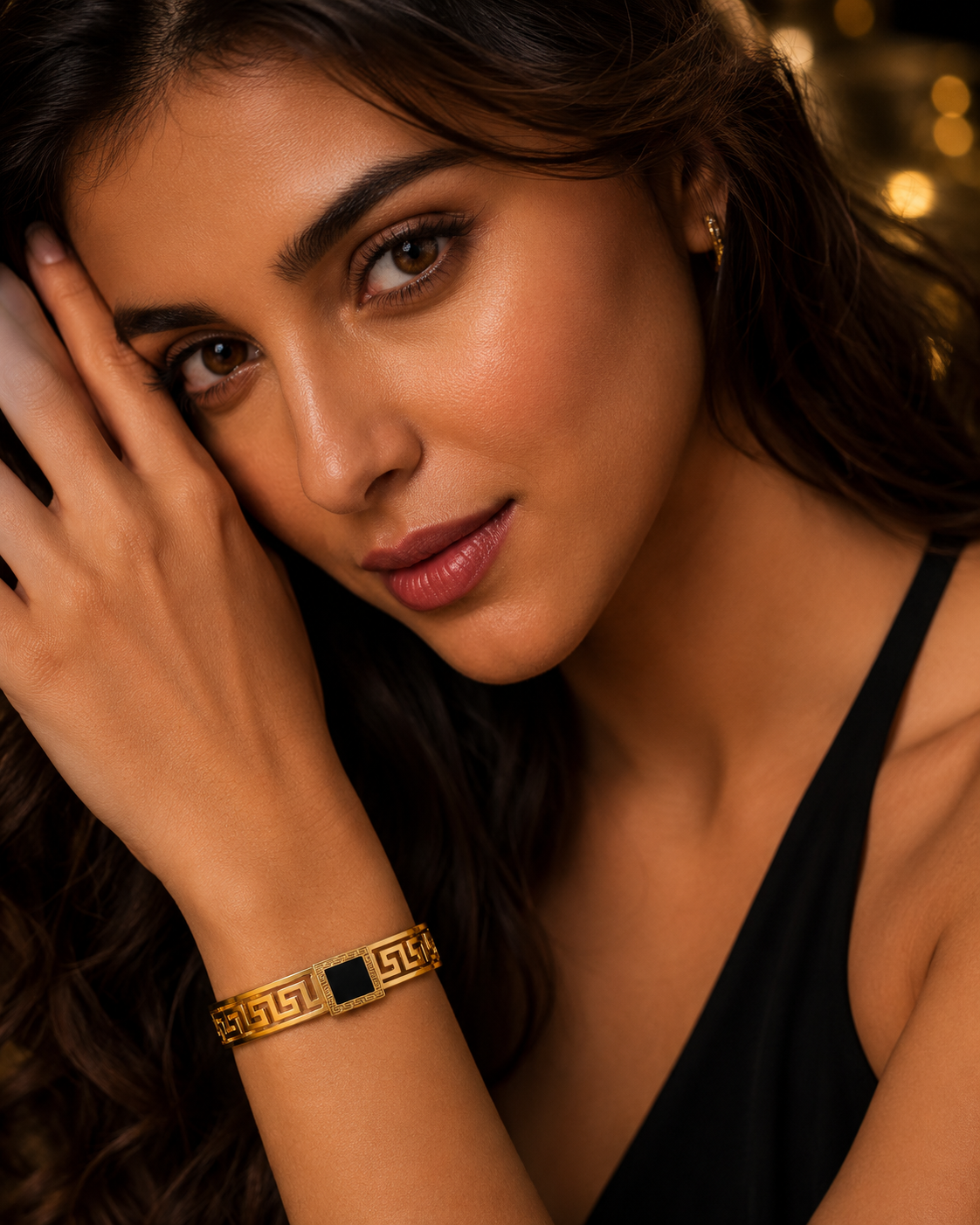 Grecian Noir Luxe Bangle