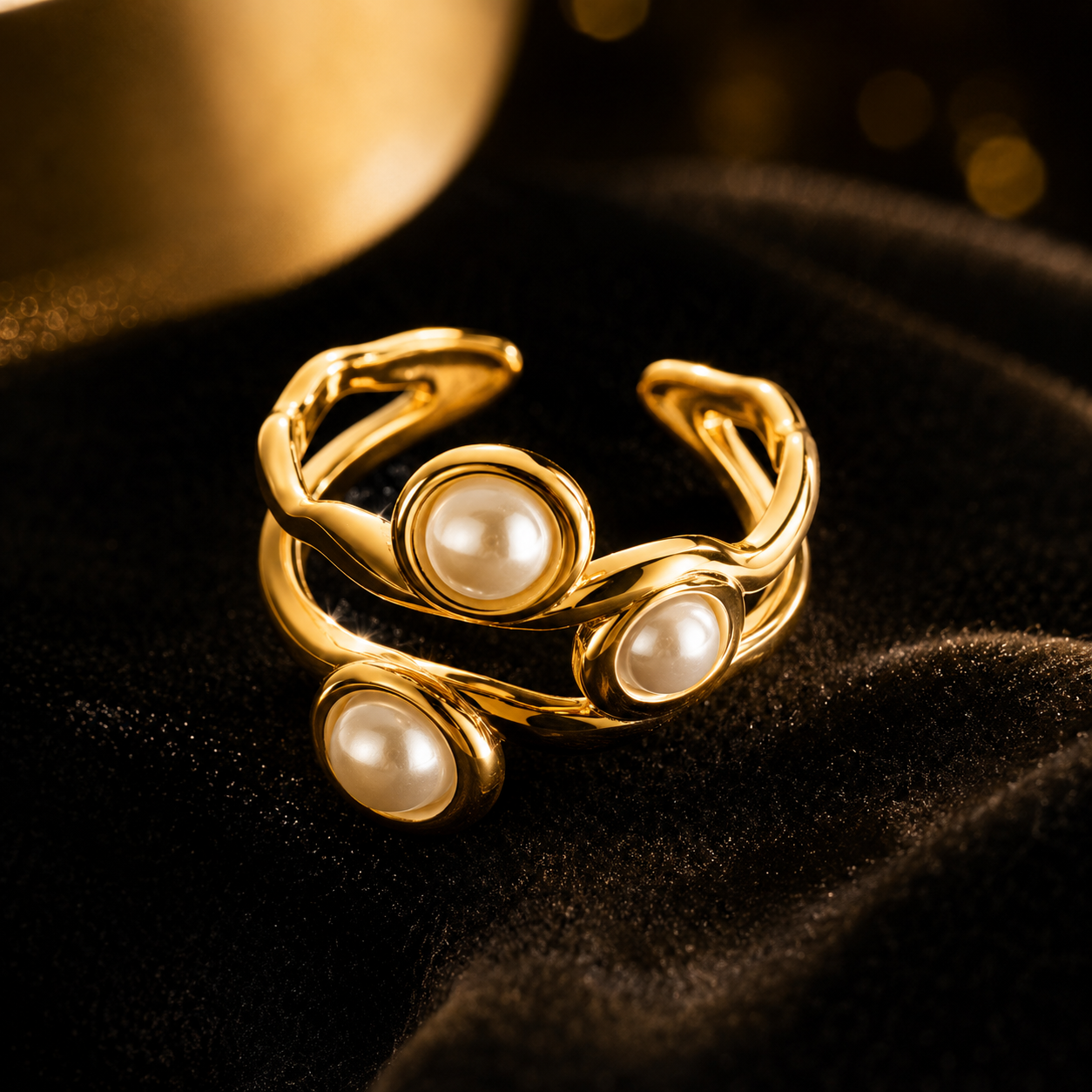Luna Pearl Statement Ring
