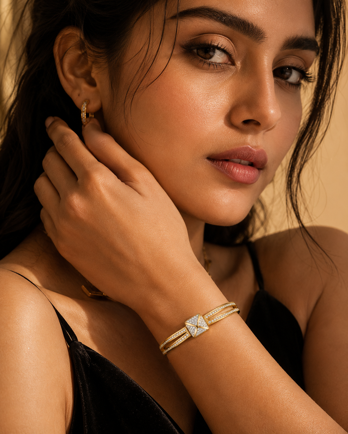 Radiance Crystal Cuff Bangle