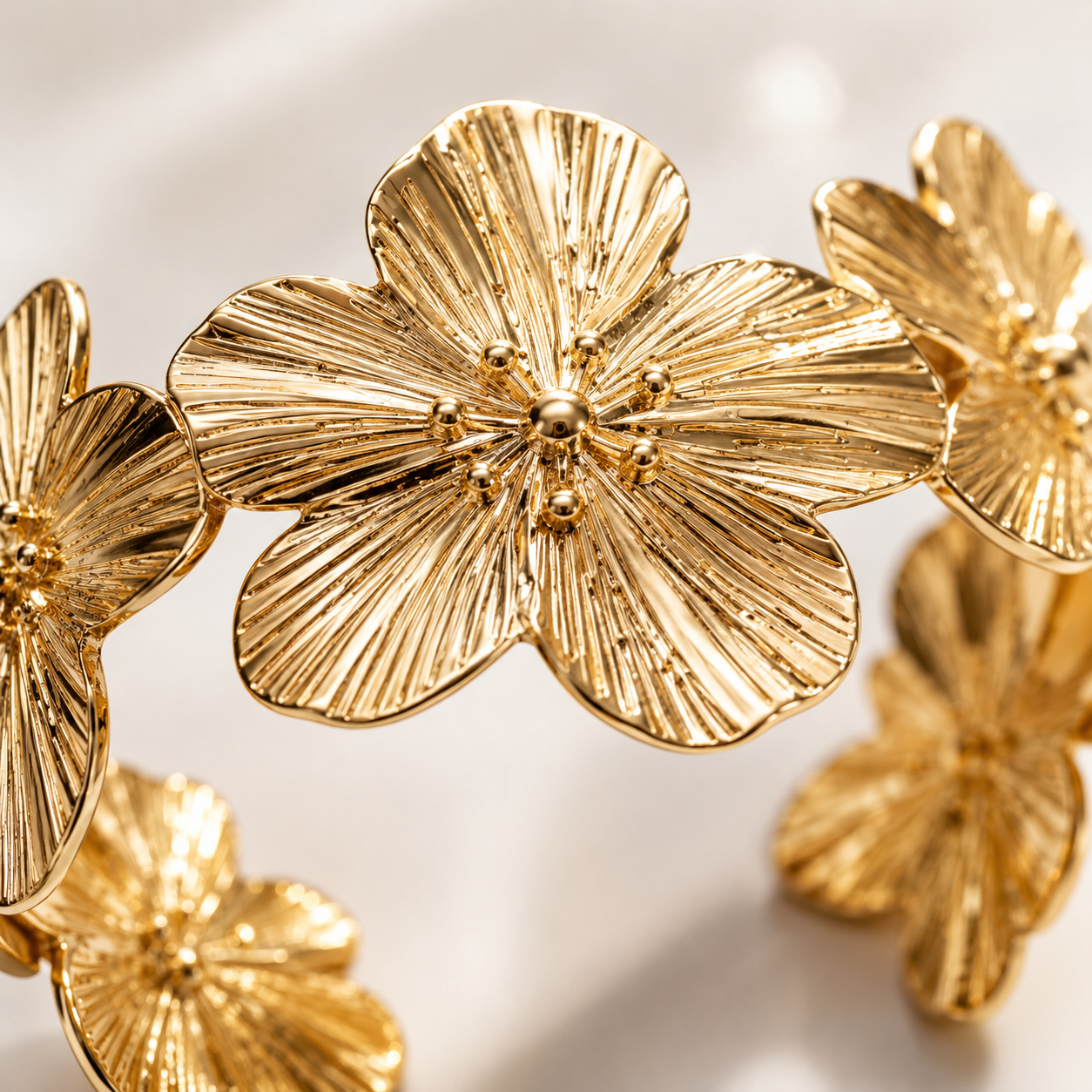 Botanical Bloom Cuff Bracelet