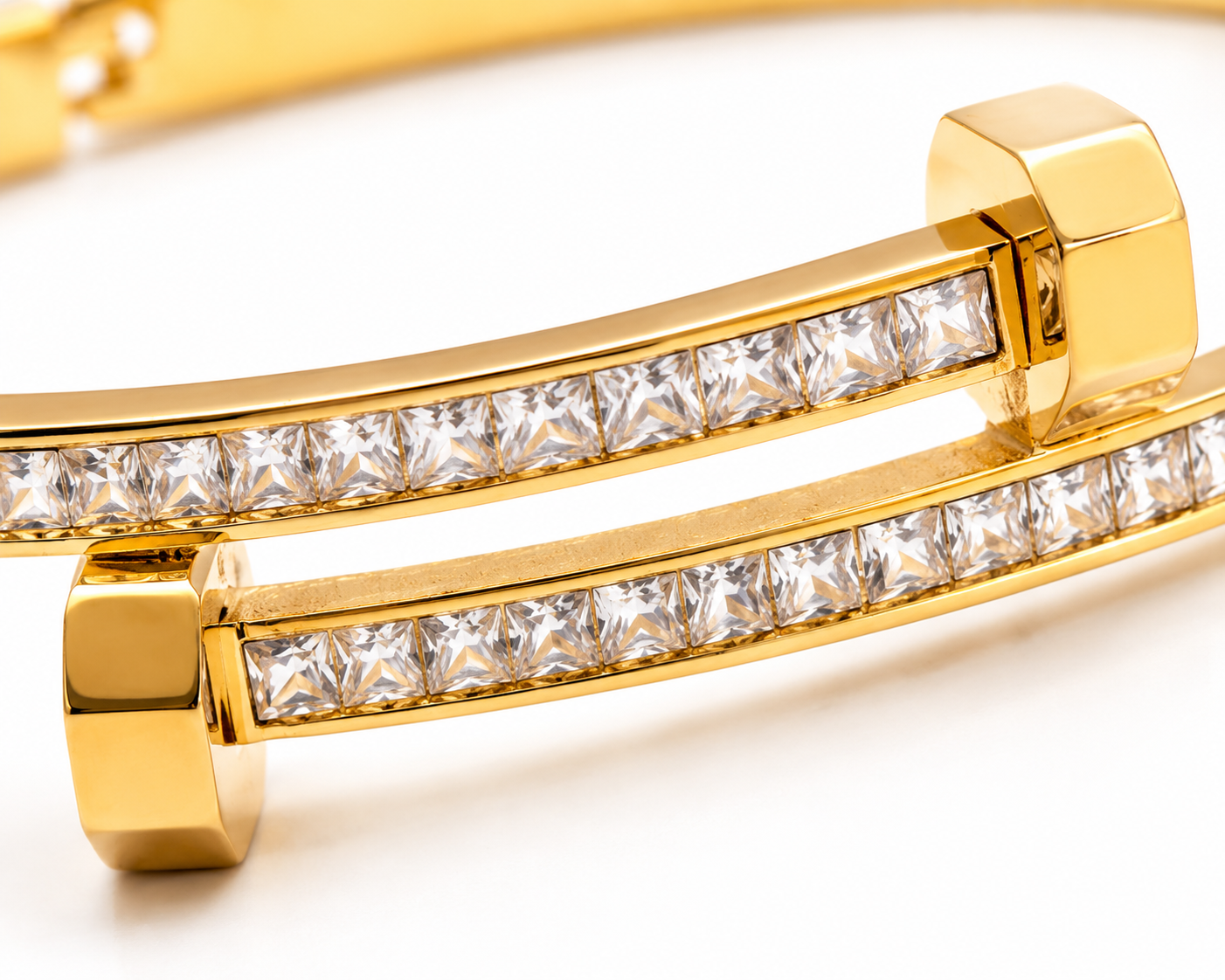 Crystal Nail Cuff Bangle
