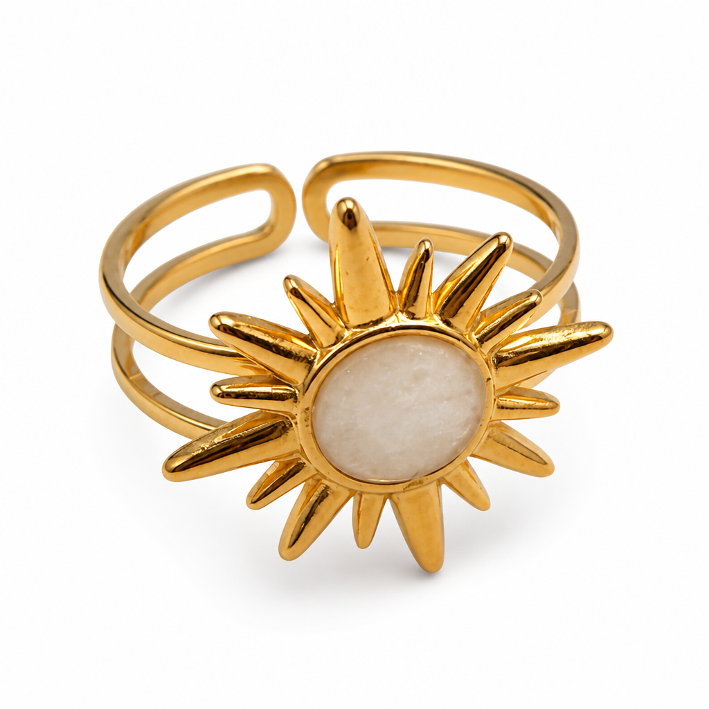 Goldea Solara Sunburst Ring