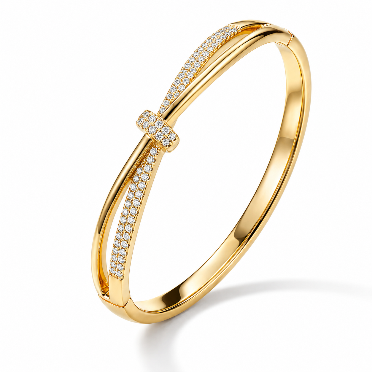 Crystal Infinity Twist Bangle