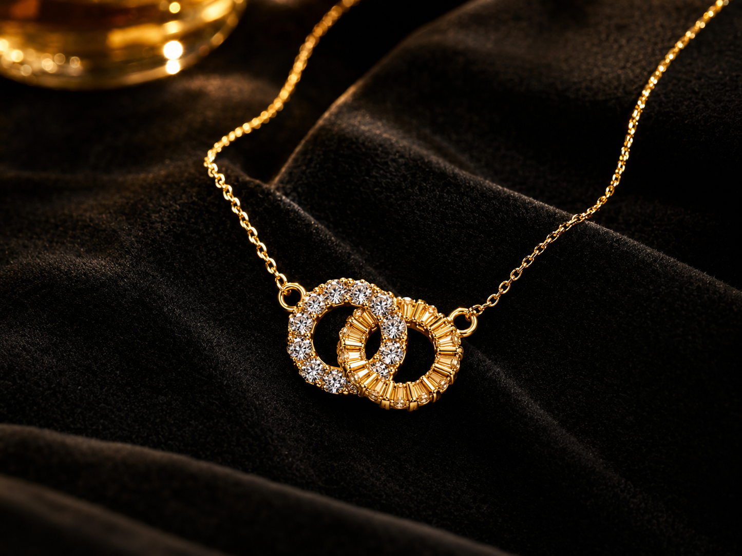 Goldea Celestial Duo Circle Necklace