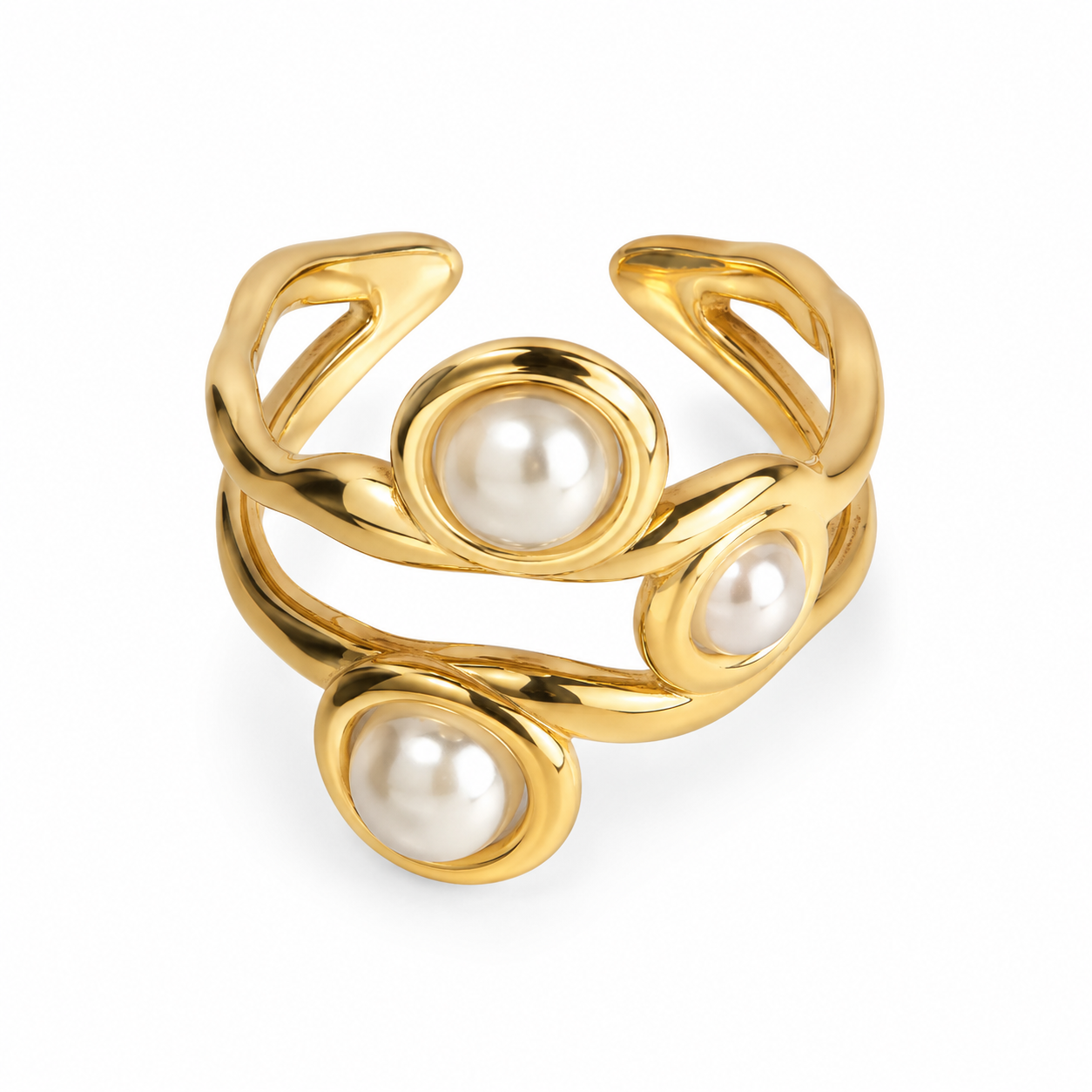 Luna Pearl Statement Ring