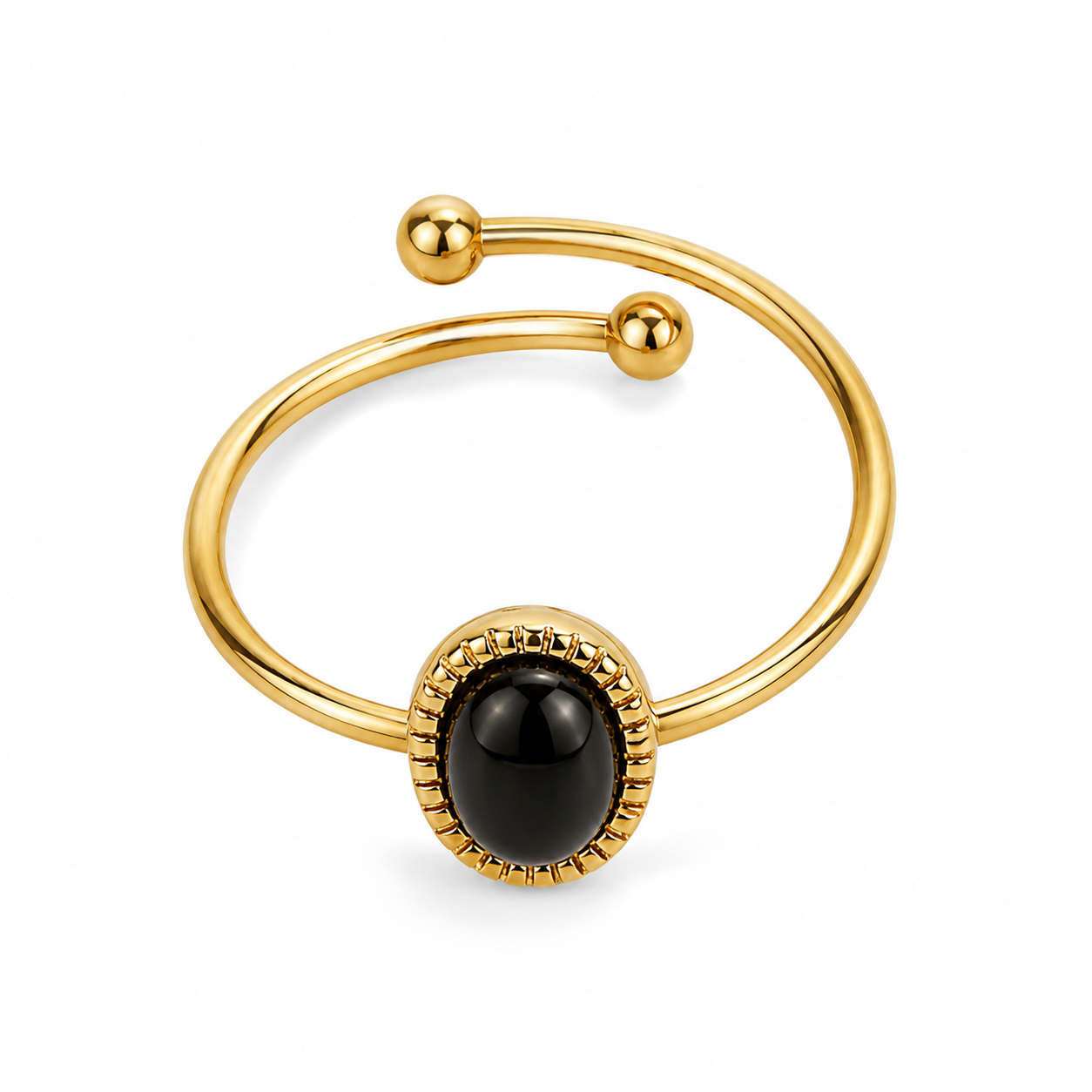 Noir Onyx Open Ring
