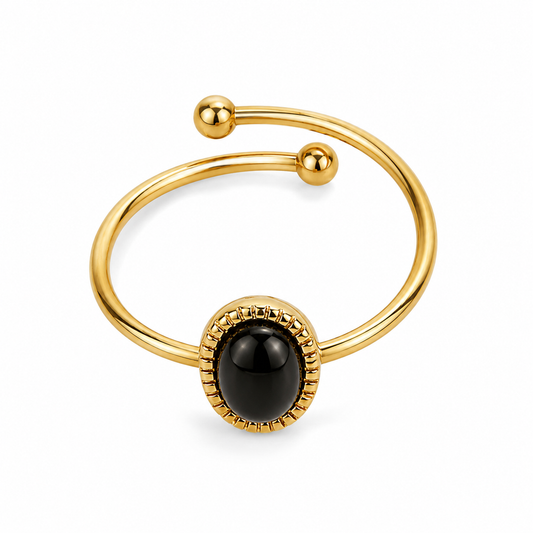 Noir Onyx Open Ring
