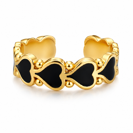 Noir Heart Statement Ring