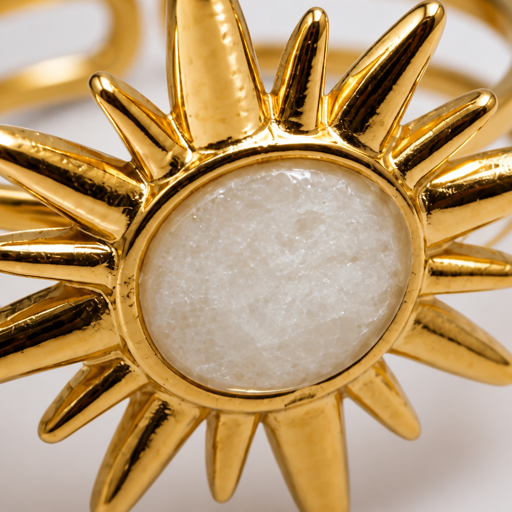 Goldea Solara Sunburst Ring