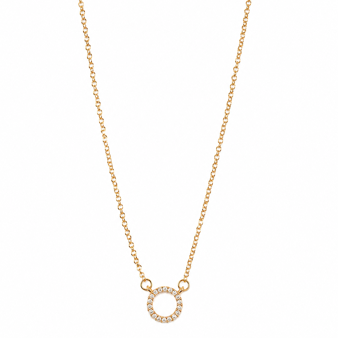Goldea Celeste Crystal Circle Necklace