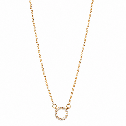 Celeste Crystal Circle Necklace