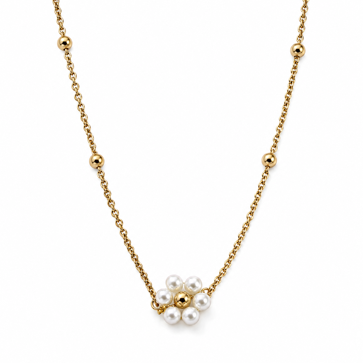 Goldea Pearl Blossom Necklace