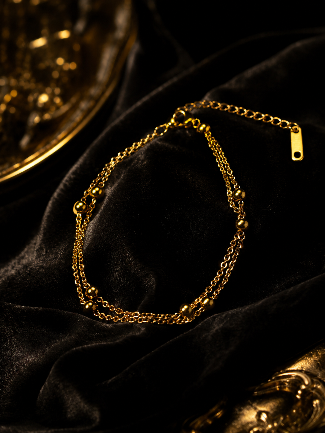 Goldea Luna Beaded Layer Bracelet