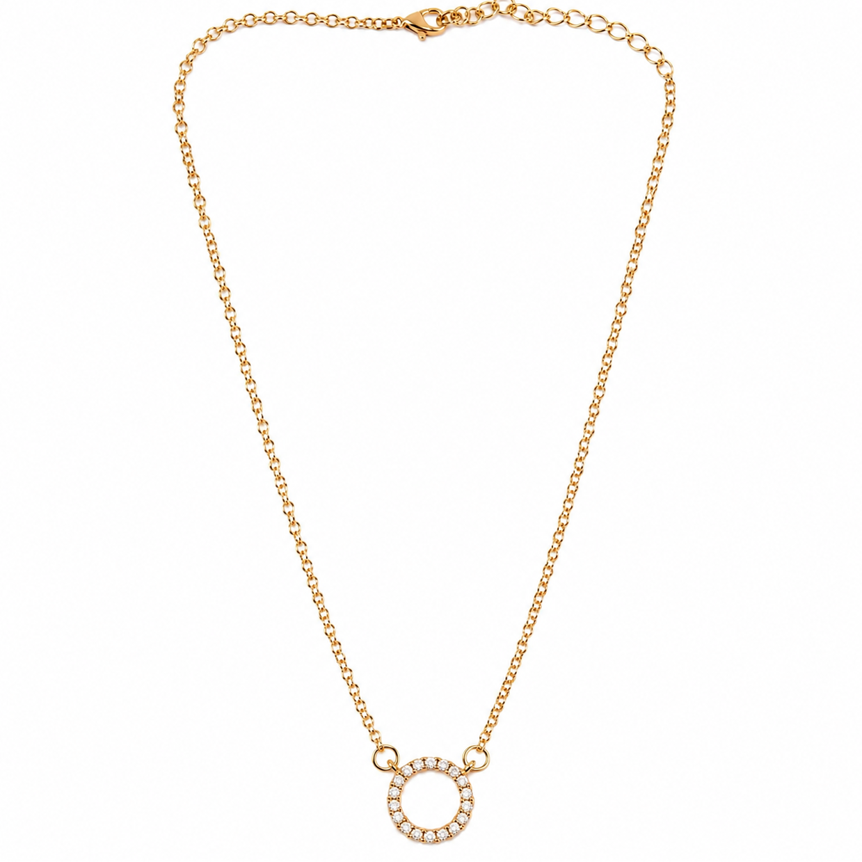 Goldea Celeste Crystal Circle Necklace