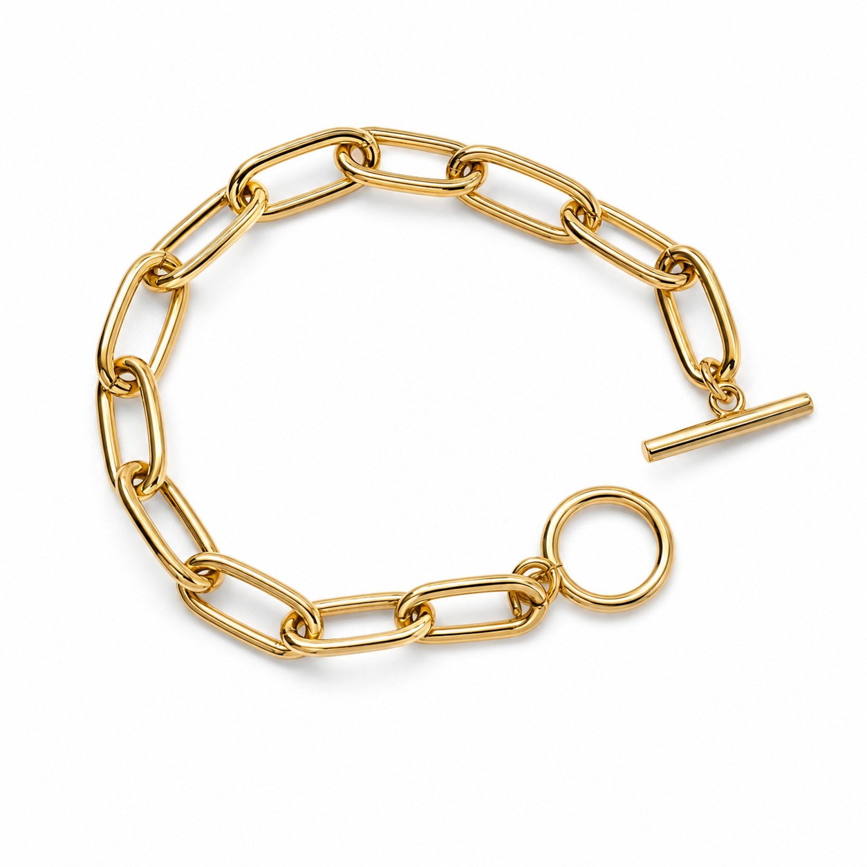 Goldea Luxe Paperclip Chain Bracelet