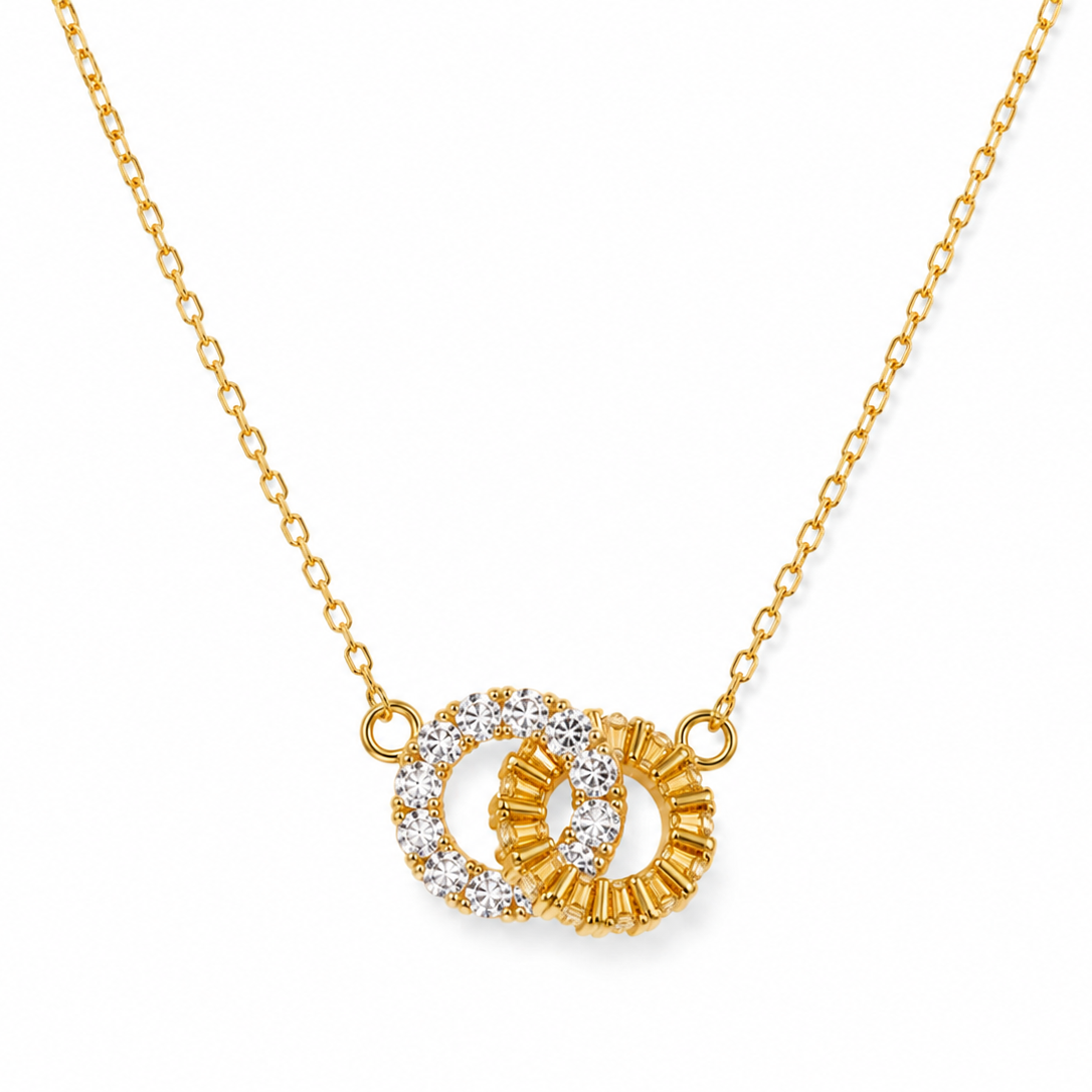 Goldea Celestial Duo Circle Necklace
