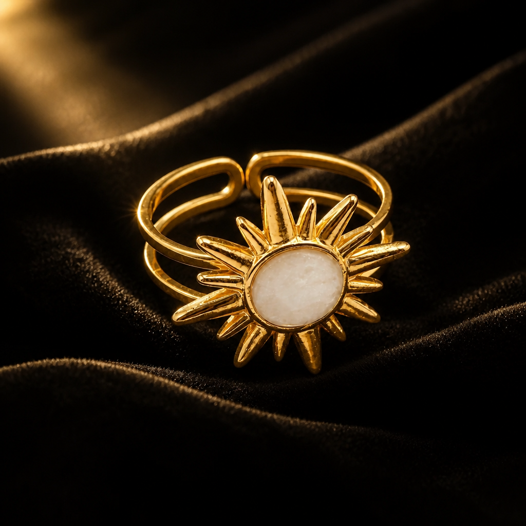 Goldea Solara Sunburst Ring