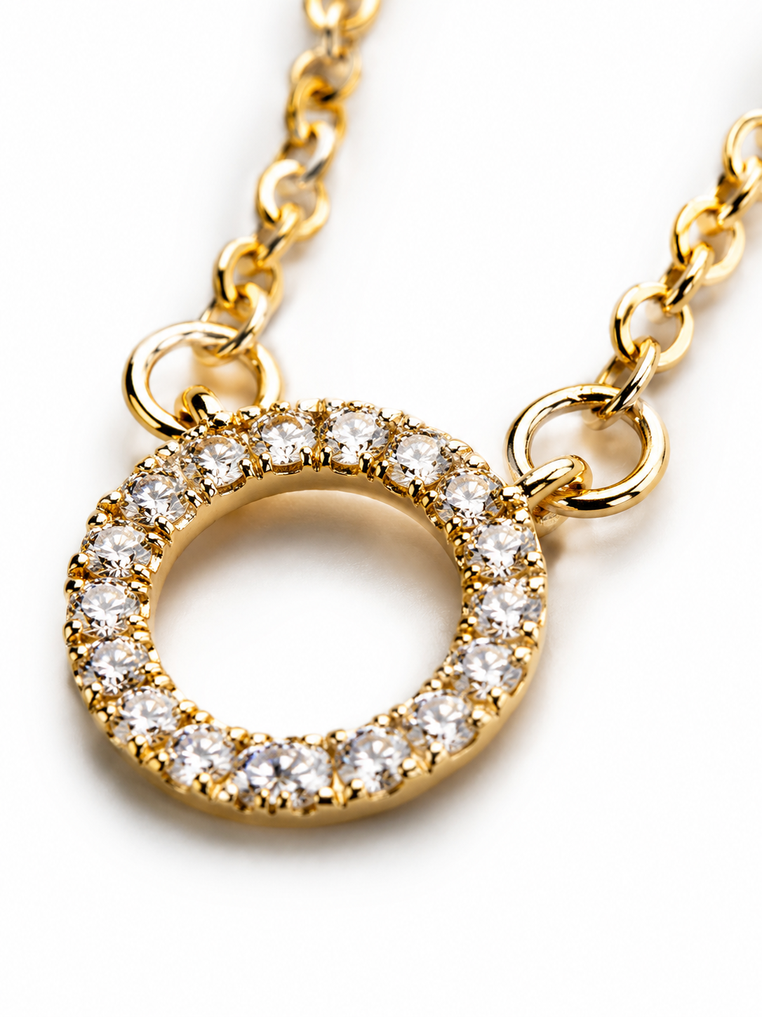 Goldea Celeste Crystal Circle Necklace