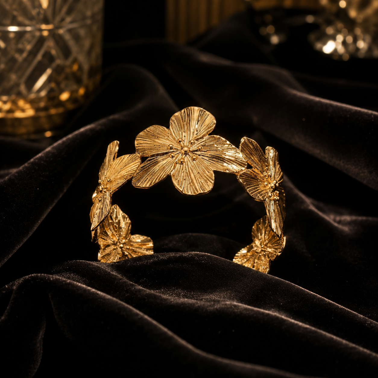 Botanical Bloom Cuff Bracelet