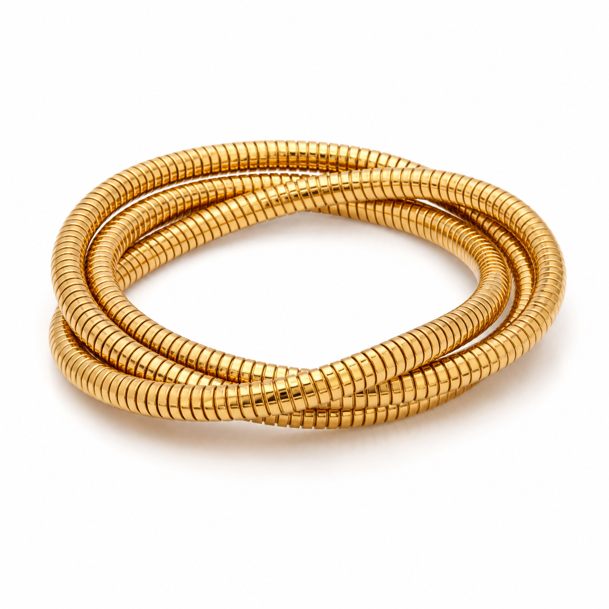 Triple Luxe Snake Chain Bangle