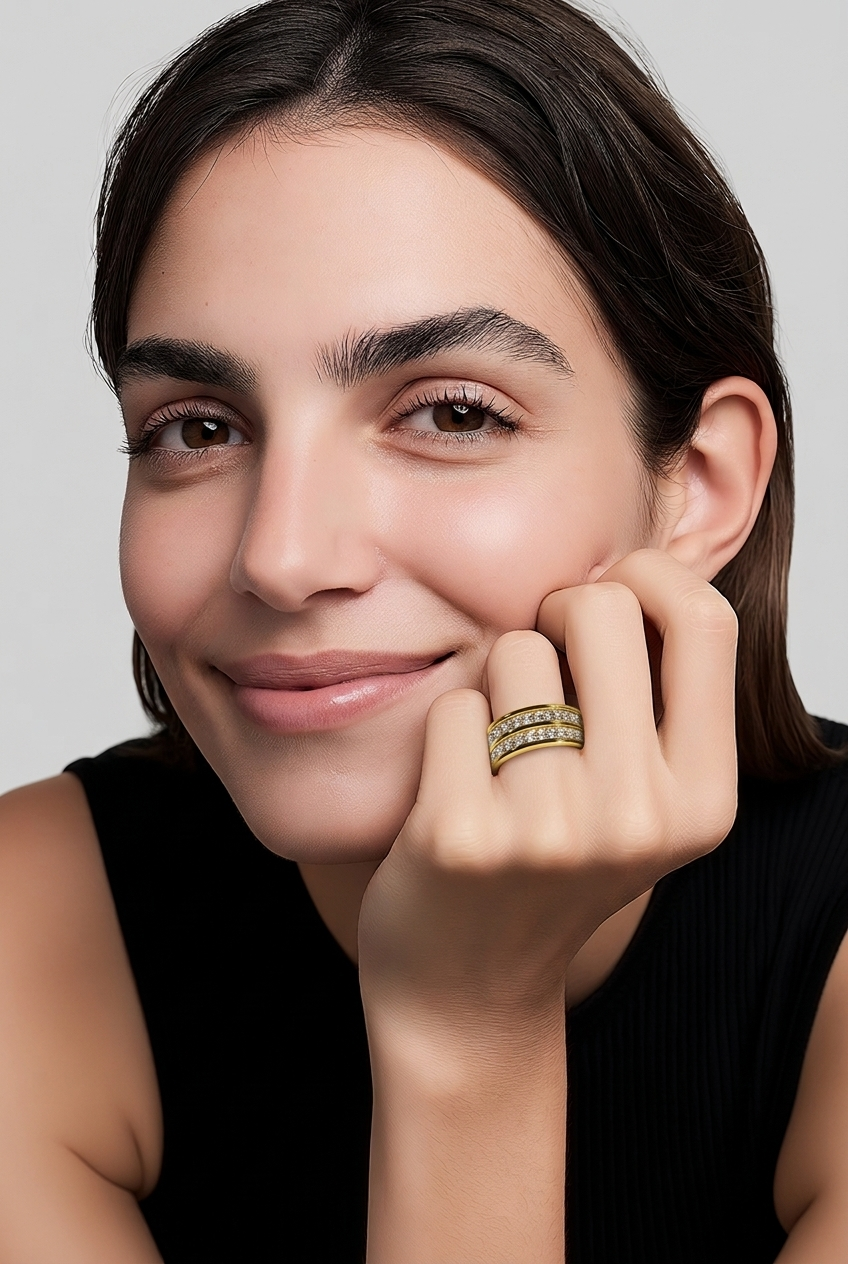 Goldea Eternity Sparkle Band Ring
