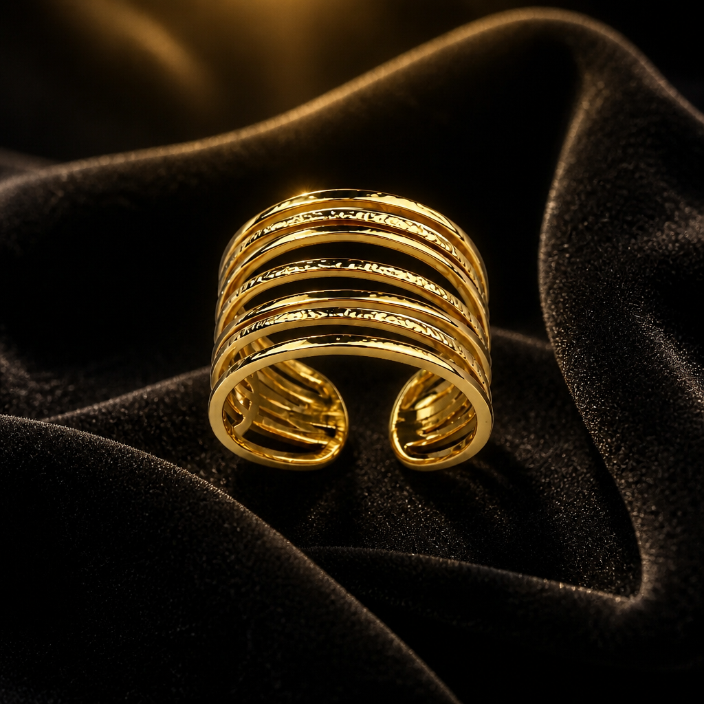 Goldea Aurora Multi-Band Ring