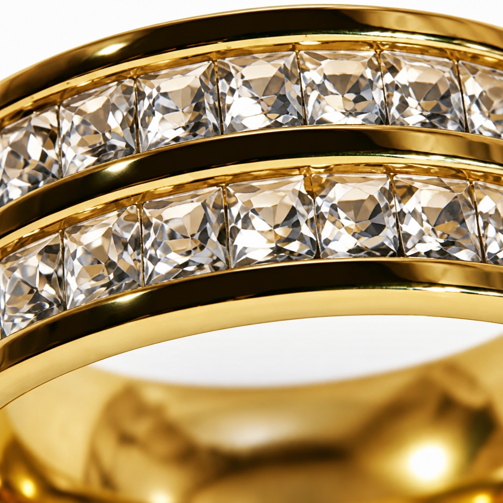 Goldea Eternity Sparkle Band Ring